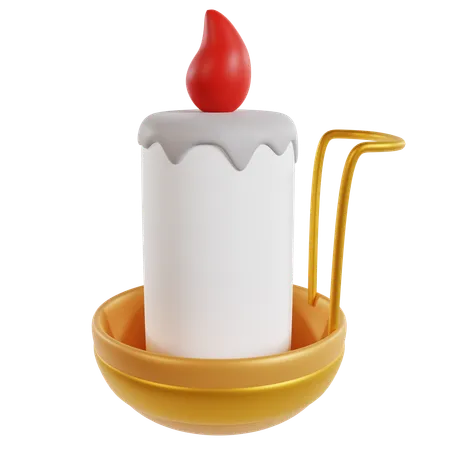 Winter Candle Warmth  3D Icon