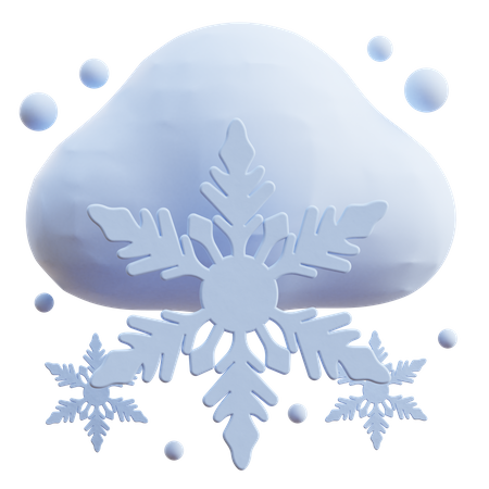 Winter Cloud 3D Illustration