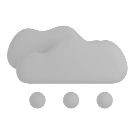 Winter Cloud  3D Illustration