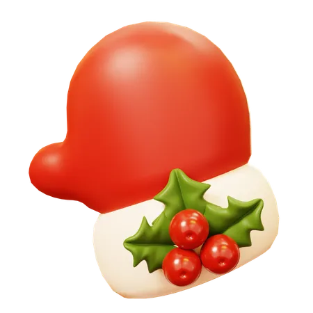 3 D Cute Cartoon Red Christmas Red Winter Glove With Mistletoe Cloth Or Costume For Party Ski Skate Winter Sports Winter Season Happy New Year Decoration Merry Christmas Holiday New Year And Xmas Celebration Merry Christmas New Year Seasonal 3D Icon