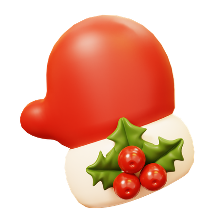 Winter Glove With Mistletoe  3D Icon