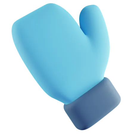 3 D Illustration Of Blue Winter Gloves 3D Icon