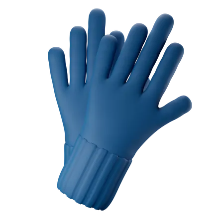 Winter Gloves 3D Illustration