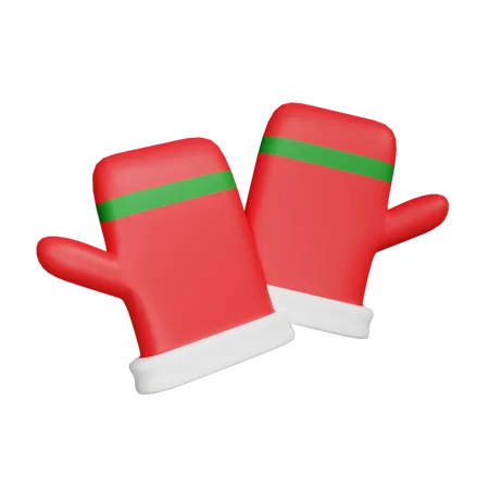 Winter Gloves 3D Icon