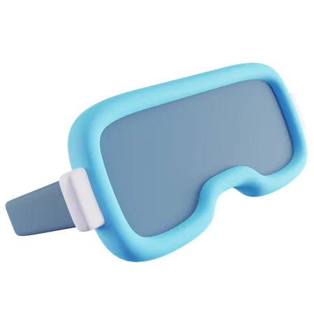 3 D Illustration Of Blue Winter Goggle 3D Icon