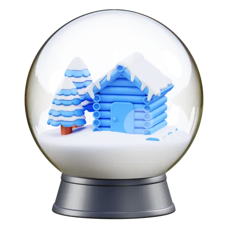 Winter Home Glass  3D Icon