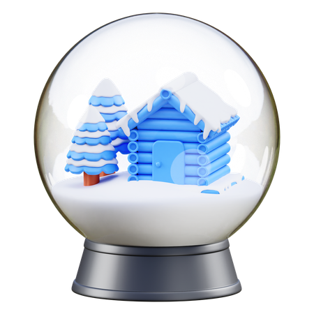 Winter Home Glass  3D Icon