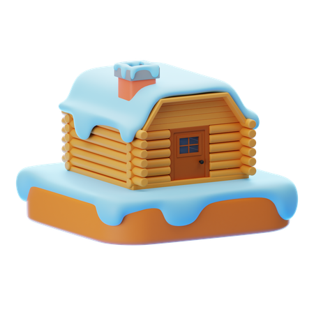 WINTER HOUSE  3D Icon