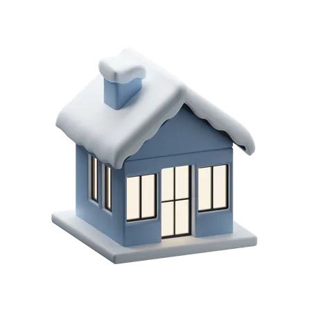 Winter house  3D Icon
