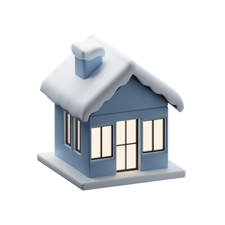 Winter house  3D Icon