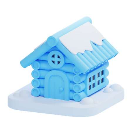 WINTER HOUSE  3D Icon