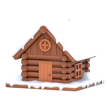 Winter House  3D Icon