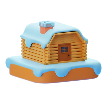 WINTER HOUSE  3D Icon