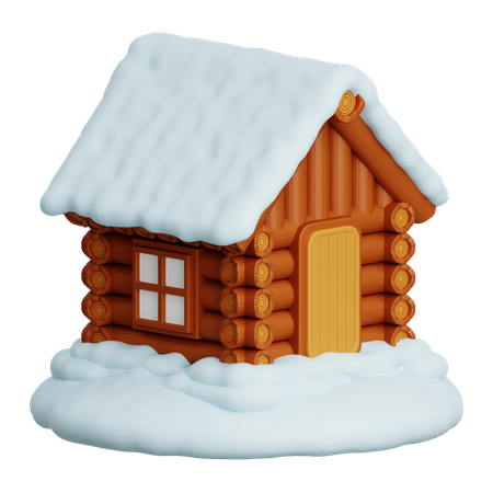 Winter House  3D Icon