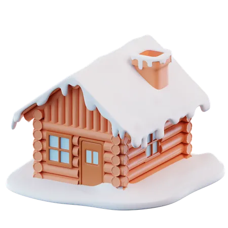 Winter House  3D Icon