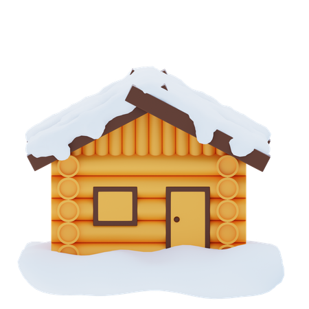 Winter House  3D Icon