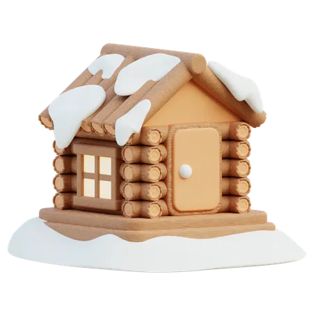 Winter House  3D Icon