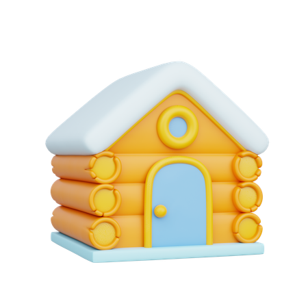 Winter House  3D Icon