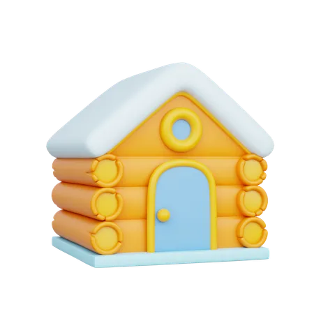 Winter House  3D Icon