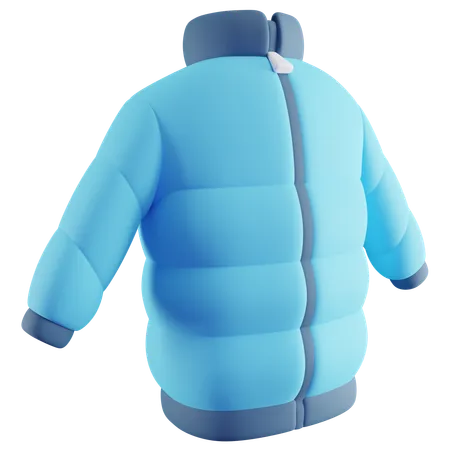 3 D Illustration Of Blue Winter Jacket 3D Icon