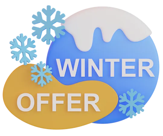 Winter offer  3D Icon