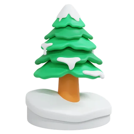 Winter Pine Tree 3 D Icon Winter Illustration 3D Icon