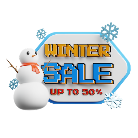 Winter Sale  3D Icon
