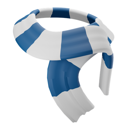 Winter Scarf  3D Illustration