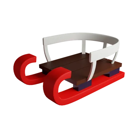 Winter Sleigh 3 D Illustration Contains PNG BLEND GLTF And OBJ Files 3D Icon
