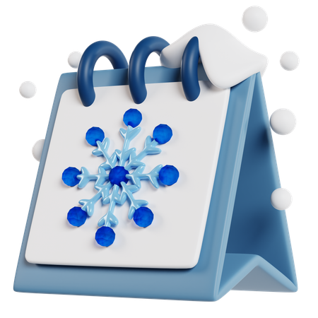 Winter Snowflake Calendar  3D Icon