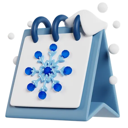 Winter Snowflake Calendar  3D Icon