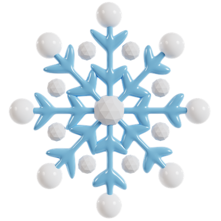 Winter Snowflake Crystal Design  3D Icon