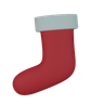 winter sock emoji 3d
