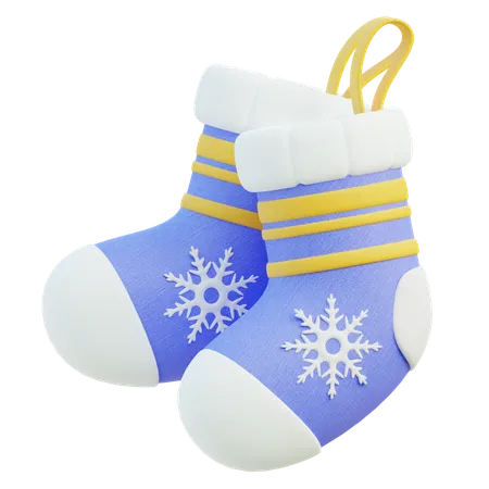 Winter Socks  3D Icon