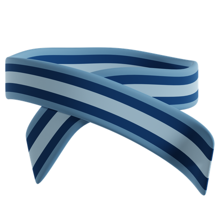Winter Striped Scarf  3D Icon