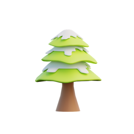Winter Tree 3D Illustration