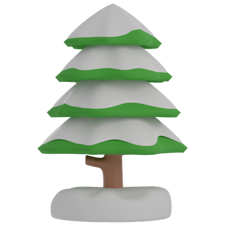 Winter Tree 3D Illustration