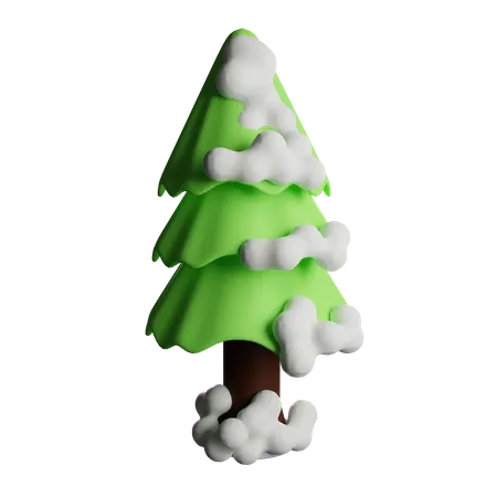 Winter Tree 3 D Illustration Contains PNG BLEND GLTF And OBJ Files 3D Icon