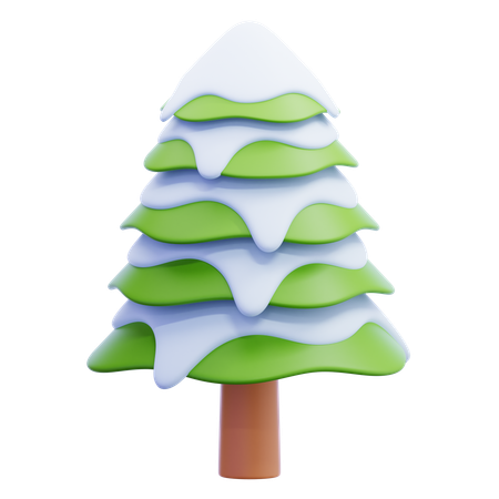 Winter Tree Snowy  3D Icon