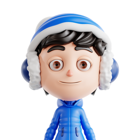 Winter Boy  3D Icon