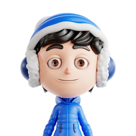 Winter Boy  3D Icon