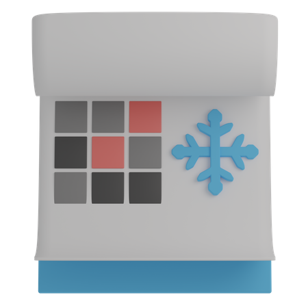 Winterkalender  3D Illustration