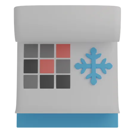 Winterkalender  3D Illustration