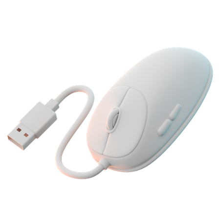 Wire Mouse  3D Icon