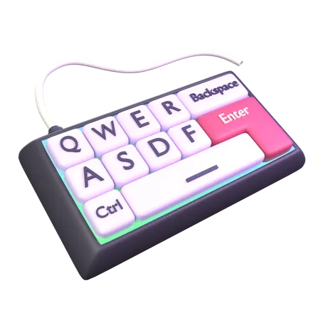 Wired Keyboard  3D Icon