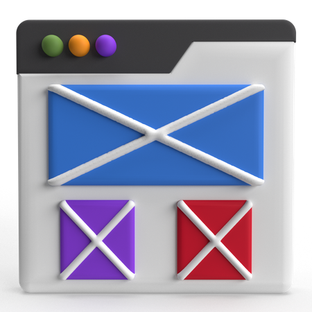 Wireframe  3D Icon