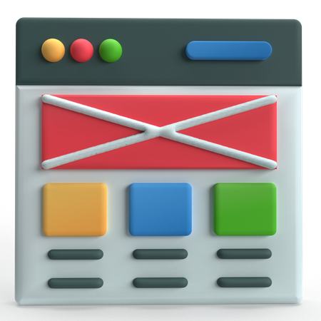 Wireframe  3D Icon