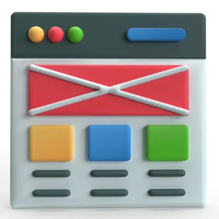 Wireframe  3D Icon