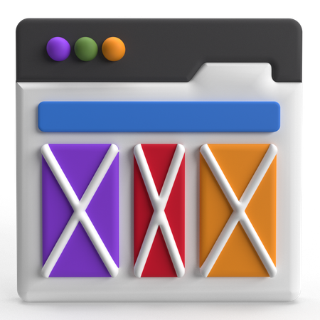 Wireframe  3D Icon