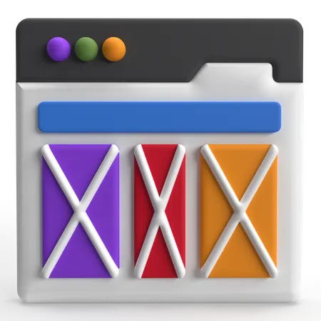 Wireframe  3D Icon